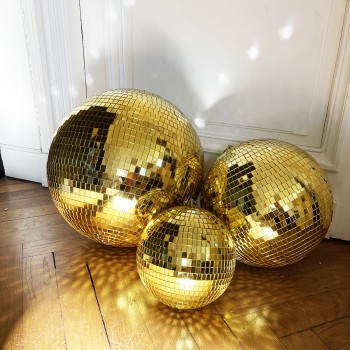 Eurolite Boule à facettes dorée 40 cm : : Instruments de musique  et Sono