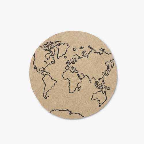 Circular Map Of The World World Map Circular Carpet